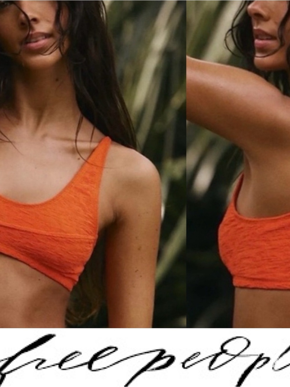 Free People Farrah Textured Crop Bikini Top❤️NWOT